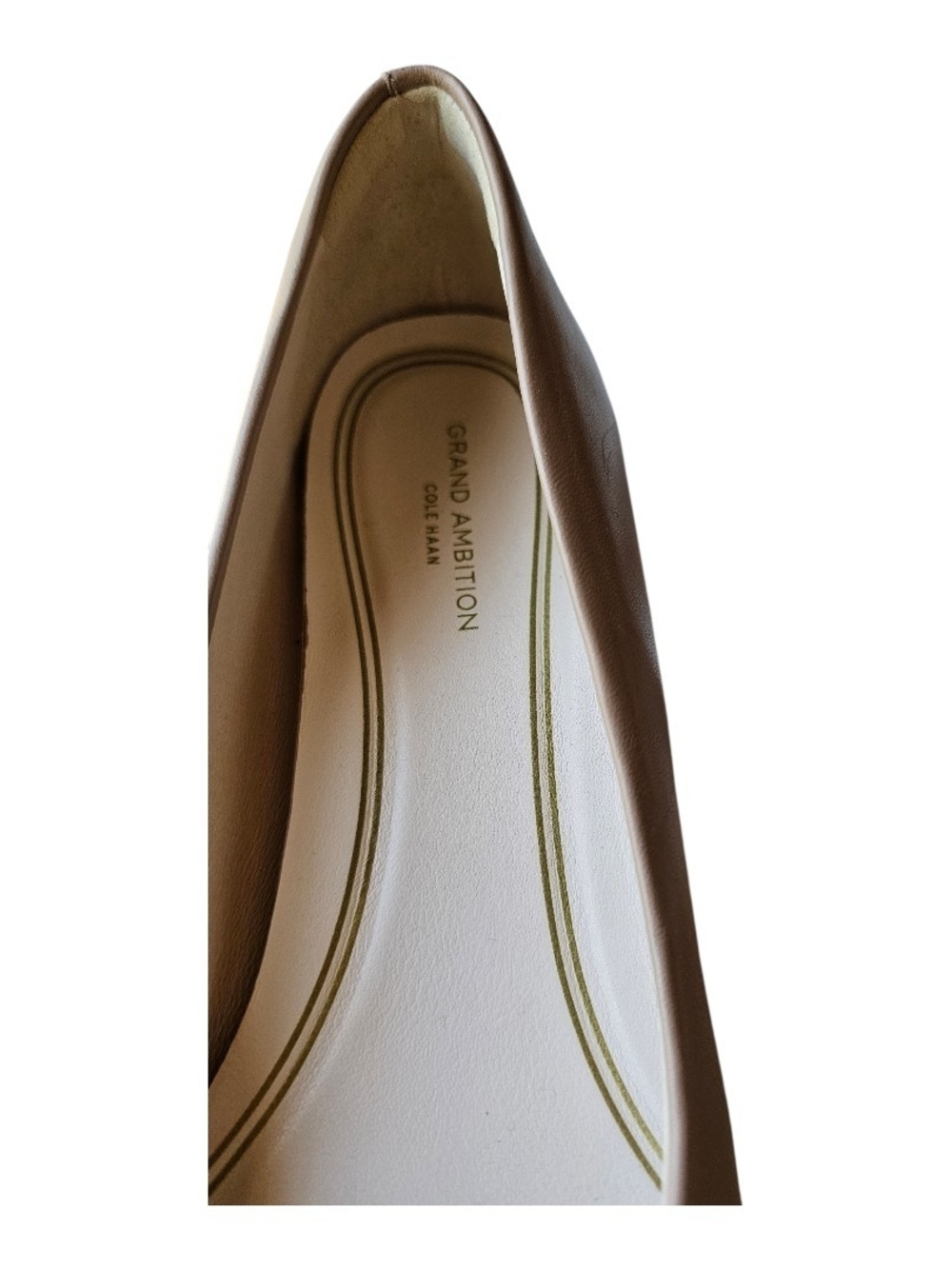 Cole Haan Grand Ambition Nude Leather Wedge Pumps Size 6.5B Comfort Shoes - Picture 7 of 8